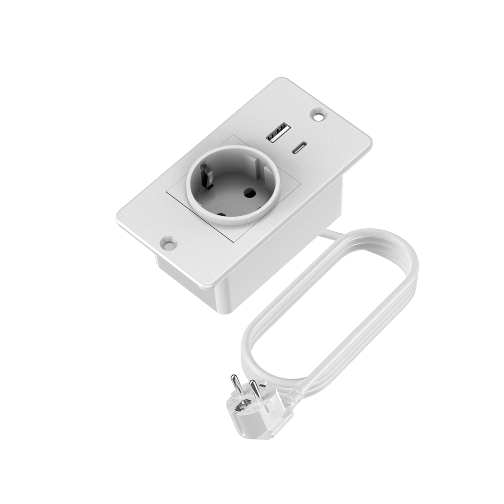 Commercial Kitchen In Residential Home - USB-A&Type-C ve 1 AC Prizli Gömülü