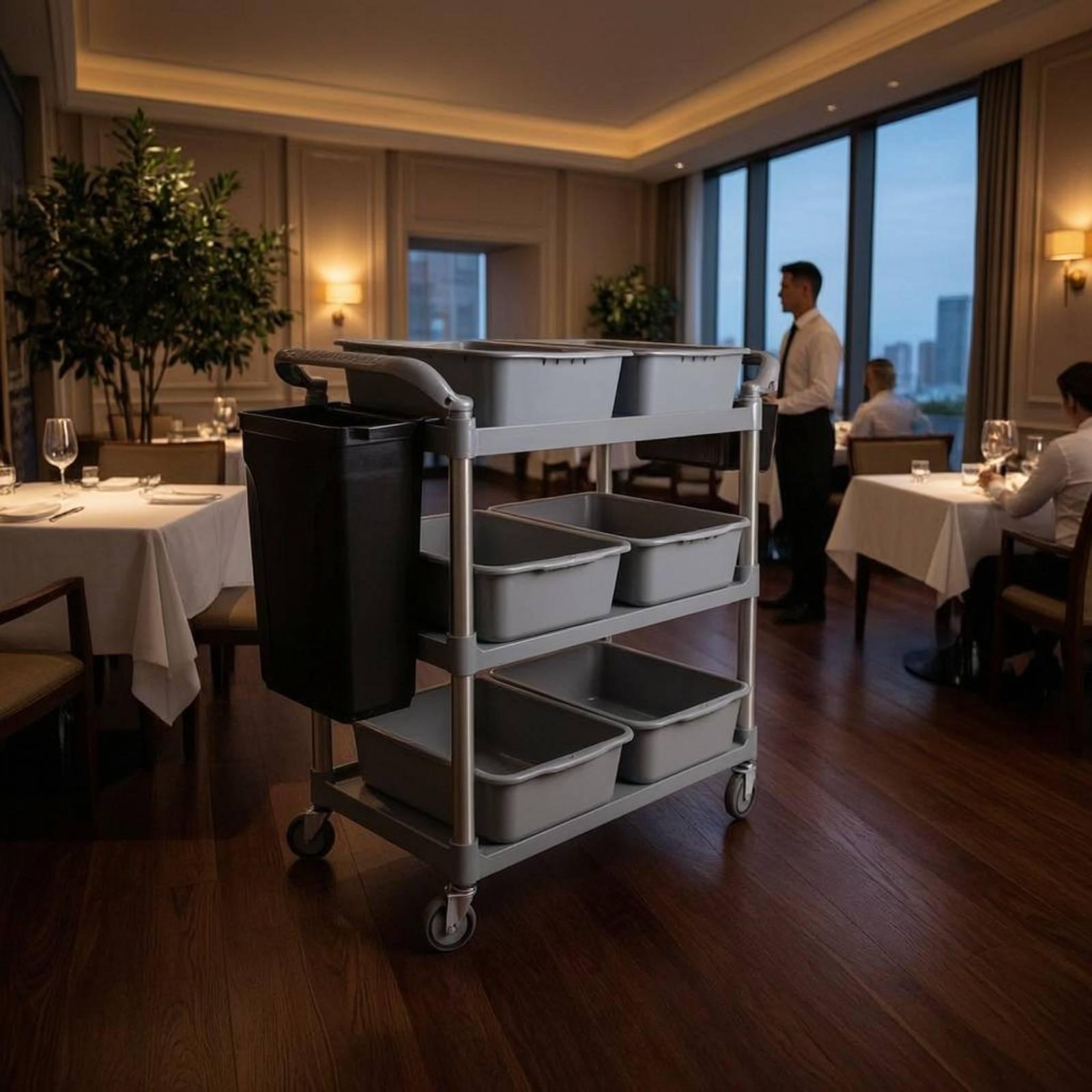 Commercial Kitchen Cleaning Services - Çok Raflı Ticari Servis Arabası Mutfak